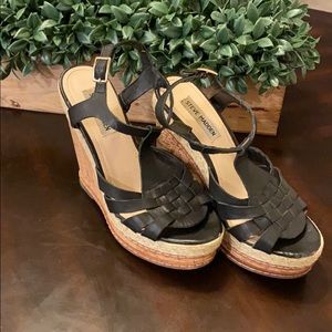 Steve Madden size 8 black wedges